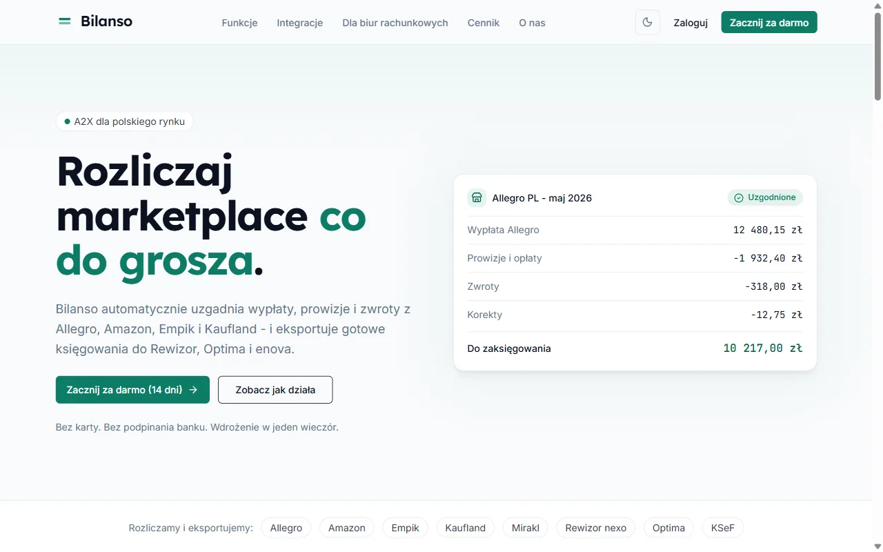 Bilanso - Marketplace Reconciliation SaaS